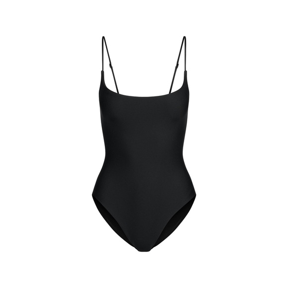 SKIMS ICONIC SWIM SQUARE NECK ONE PIECE SWIMSUIT OBSIDIAN S - Picture 3 of 5